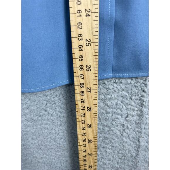 Linden Grey Womens Size M Blue Button Up Long Sleeve Shirt - Picture 8 of 9